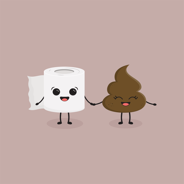 toilet paper and poop